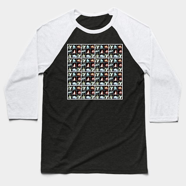 Fire grid Baseball T-Shirt by orion5